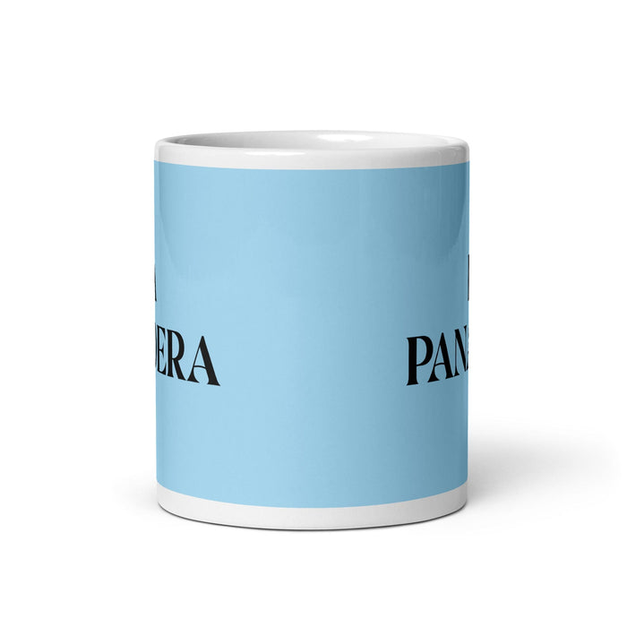 La Panadera The Baker Funny Home Office Work Coffee Mug Mexican Spanish Pride Gift White Glossy Cup Sky Blue Card Mug Mexicada