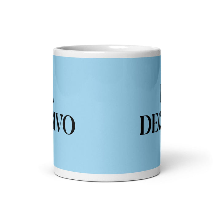 El Decisivo The Decisive One Funny Home Office Work Coffee Mug Mexican Spanish Pride Gift White Glossy Cup Sky Blue Card Mug Mexicada