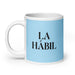 La Hábil The Skillful One Funny Home Office Work Coffee Mug Mexican Spanish Pride Gift White Glossy Cup Sky Blue Card Mug Mexicada