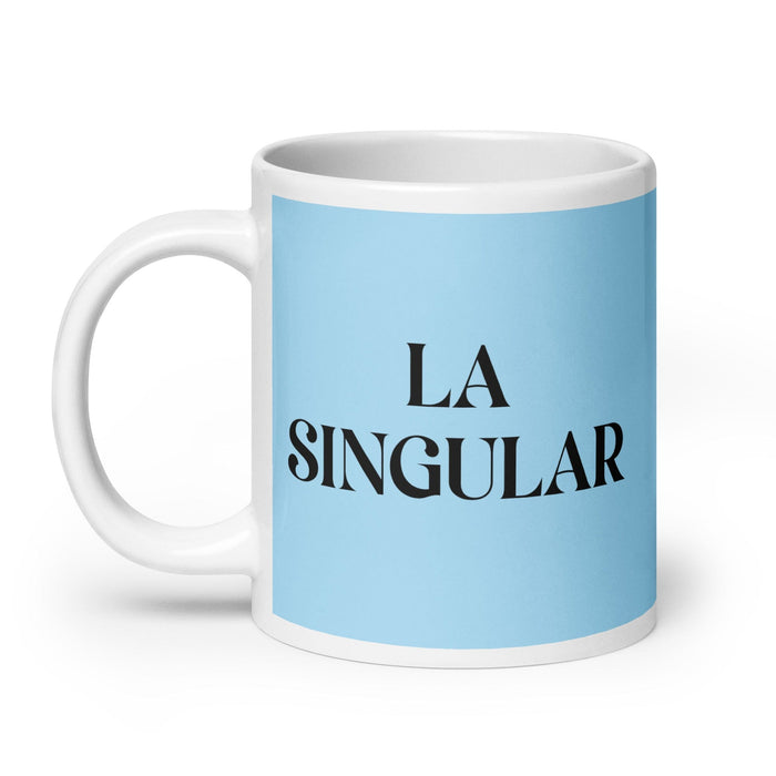 La Singular The Unique One Funny Home Office Work Coffee Mug Mexican Spanish Pride Gift White Glossy Cup Sky Blue Card Mug Mexicada