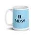 El Mono The Monkey Funny Home Office Work Coffee Mug Mexican Spanish Pride Gift White Glossy Cup Sky Blue Card Mug Mexicada