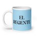 El Regente The Ruler Funny Home Office Work Coffee Mug Mexican Spanish Pride Gift White Glossy Cup Sky Blue Card Mug Mexicada