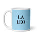 La Leo The Leo Funny Home Office Work Coffee Mug Mexican Spanish Pride Gift White Glossy Cup Sky Blue Card Mug Mexicada