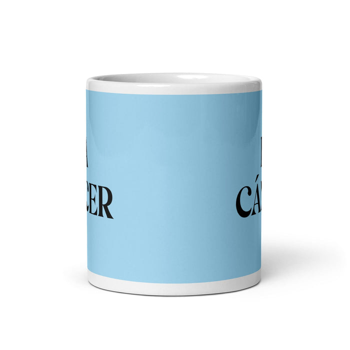 La Cáncer The Cancer Funny Home Office Work Coffee Mug Mexican Spanish Pride Gift White Glossy Cup Sky Blue Card Mug Mexicada