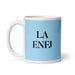 La ENFJ The Protagonist MBTI Personality Funny Home Office Work Coffee Mug Mexican Spanish Pride Gift White Glossy Cup Sky Blue Card Mug Mexicada