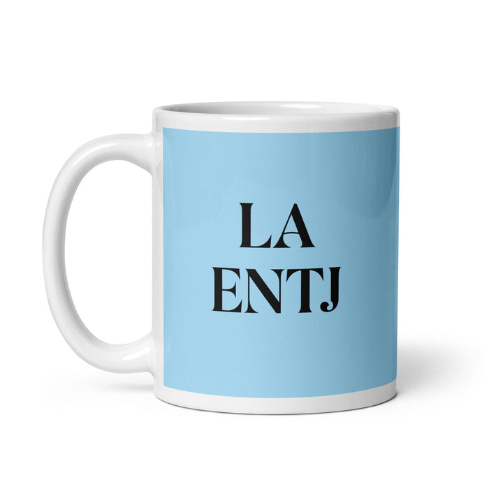 La ENTJ The Commander MBTI Personality Funny Home Office Work Coffee Mug Mexican Spanish Pride Gift White Glossy Cup Sky Blue Card Mug Mexicada