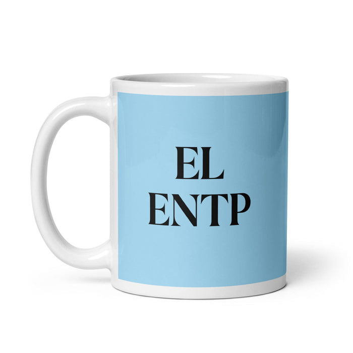 El ENTP The Debater MBTI Personality Funny Home Office Work Coffee Mug Mexican Spanish Pride Gift White Glossy Cup Sky Blue Card Mug Mexicada