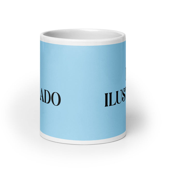 El Ilustrado The Enlightened One Funny Home Office Work Coffee Mug Mexican Spanish Pride Gift White Glossy Cup Sky Blue Card Mug Mexicada