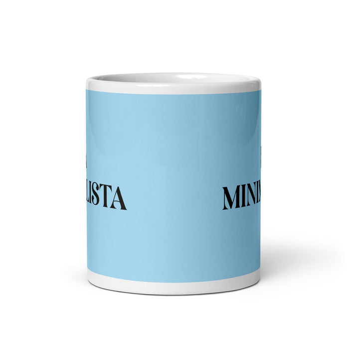 La Minimalista The Minimalist Funny Home Office Work Coffee Mug Mexican Spanish Pride Gift White Glossy Cup Sky Blue Card Mug Mexicada