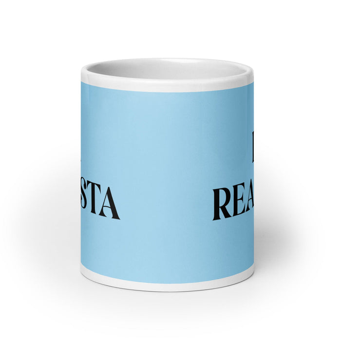 La Realista The Realist Funny Home Office Work Coffee Mug Mexican Spanish Pride Gift White Glossy Cup Sky Blue Card Mug Mexicada