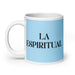 La Espiritual The Spiritual One Funny Home Office Work Coffee Mug Mexican Spanish Pride Gift White Glossy Cup Sky Blue Card Mug Mexicada