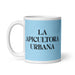 La Apicultora Urbana The Urban Beekeeper Funny Home Office Work Coffee Mug Mexican Spanish Pride Gift White Glossy Cup Sky Blue Card Mug Mexicada