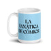 La Fanática De Cómics The Comic Book Fan Funny Home Office Work Coffee Mug Mexican Spanish Pride Gift White Glossy Cup Sky Blue Card Mug Mexicada