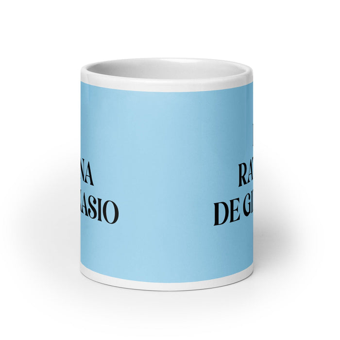 La Ratona De Gimnasio The Gym Rat Funny Home Office Work Coffee Mug Mexican Spanish Pride Gift White Glossy Cup Sky Blue Card Mug Mexicada