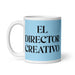 El Director Creativo The Creative Director Funny Home Office Work Coffee Mug Mexican Spanish Pride Gift White Glossy Cup Sky Blue Card Mug Mexicada