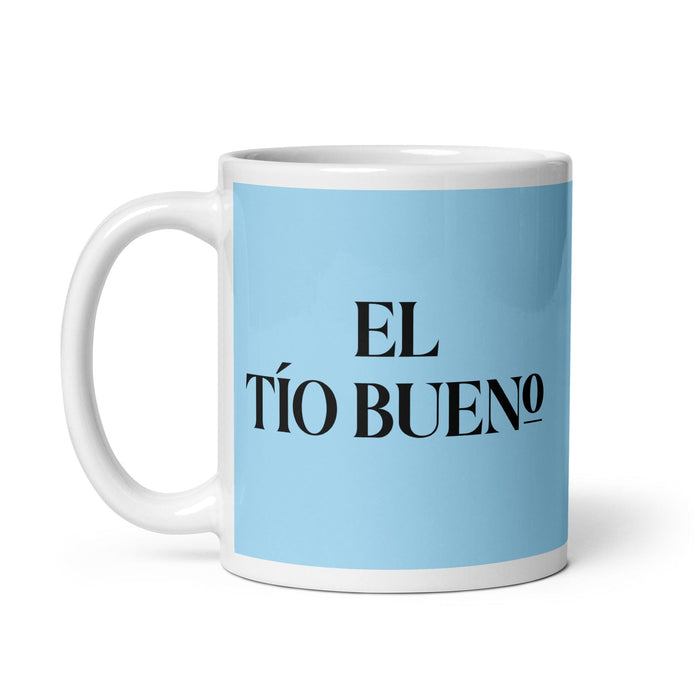 El Tío Bueno The Hot One Funny Home Office Work Coffee Mug Mexican Spanish Pride Gift White Glossy Cup Sky Blue Card Mug Mexicada