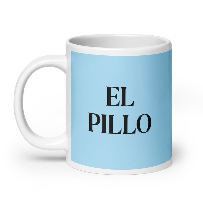 El Pillo The Rascal Funny Home Office Work Coffee Mug Mexican Spanish Pride Gift White Glossy Cup Sky Blue Card Mug Mexicada