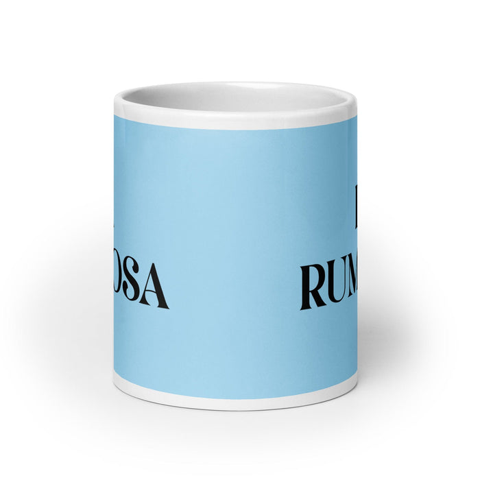 La Rumbosa The Party-Goer Funny Home Office Work Coffee Mug Mexican Spanish Pride Gift White Glossy Cup Sky Blue Card Mug Mexicada