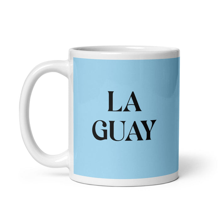 La Guay The Cool One Funny Home Office Work Coffee Mug Mexican Spanish Pride Gift White Glossy Cup Sky Blue Card Mug Mexicada