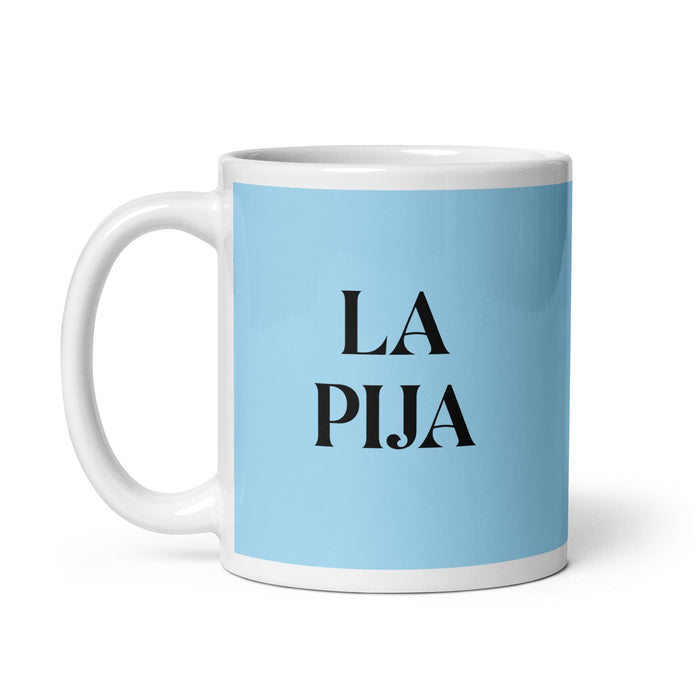 La Pija The Snob Funny Home Office Work Coffee Mug Mexican Spanish Pride Gift White Glossy Cup Sky Blue Card Mug Mexicada