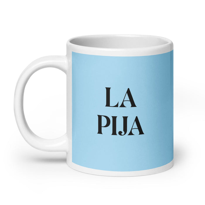 La Pija The Snob Funny Home Office Work Coffee Mug Mexican Spanish Pride Gift White Glossy Cup Sky Blue Card Mug Mexicada