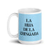 La Hija De La Chingada The Troublesome One Funny Home Office Work Coffee Mug Mexican Spanish Pride Gift White Glossy Cup Sky Blue Card Mug Mexicada