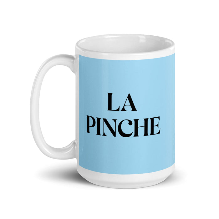 La Pinche The Annoying One Funny Home Office Work Coffee Mug Mexican Spanish Pride Gift White Glossy Cup Sky Blue Card Mug Mexicada