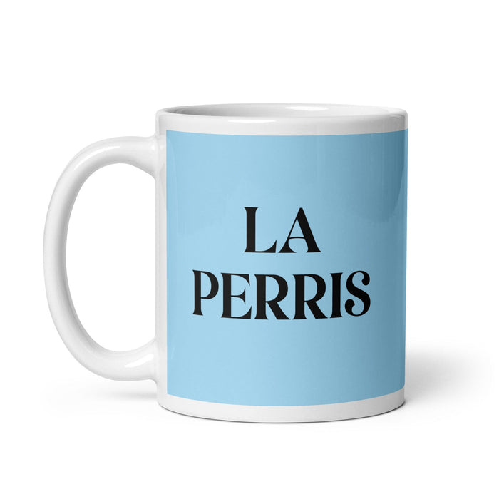 La Perris The Cool One Funny Home Office Work Coffee Mug Mexican Spanish Pride Gift White Glossy Cup Sky Blue Card Mug Mexicada