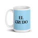 El Crudo The Hungover Funny Home Office Work Coffee Mug Mexican Spanish Pride Gift White Glossy Cup Sky Blue Card Mug Mexicada