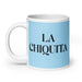 La Chiquita The Little One Funny Home Office Work Coffee Mug Mexican Spanish Pride Gift White Glossy Cup Sky Blue Card Mug Mexicada