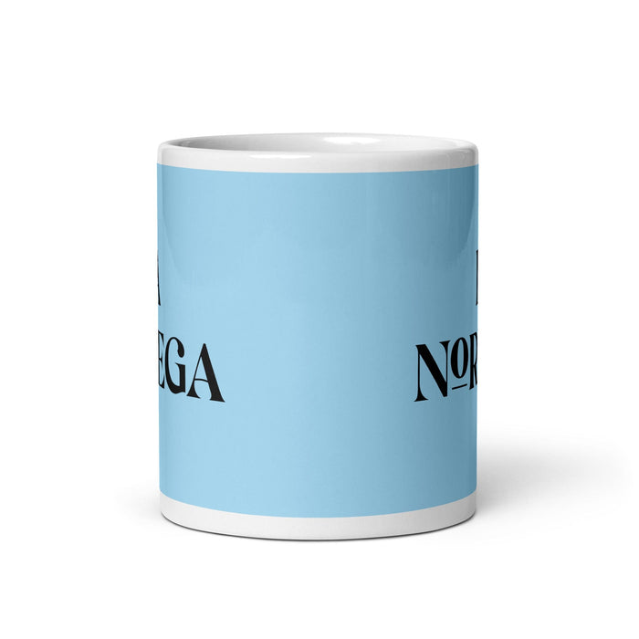 La Noruega The Norwegian Funny Home Office Work Coffee Mug Mexican Spanish Pride Gift White Glossy Cup Sky Blue Card Mug Mexicada