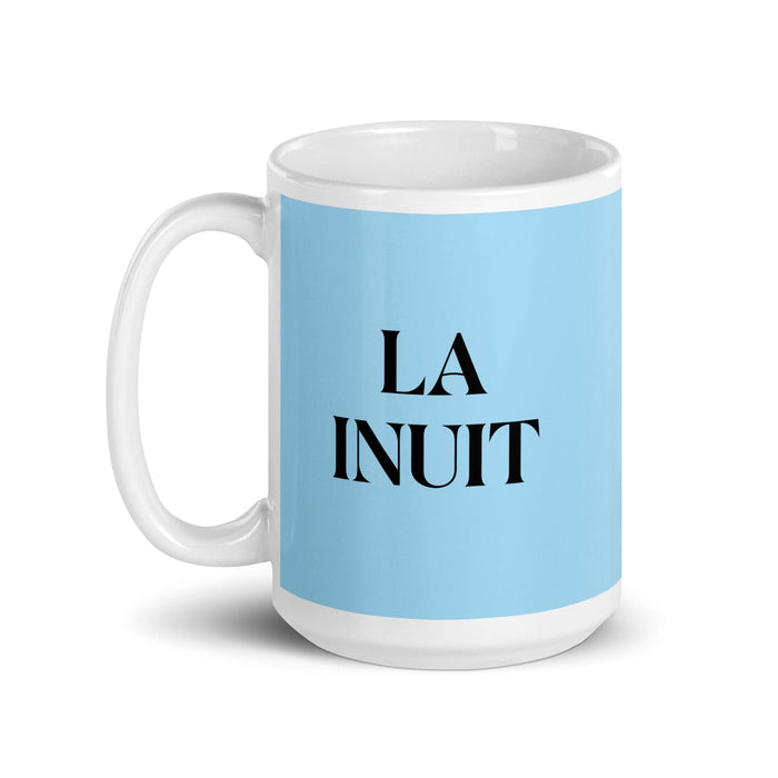 La Inuit The Inuit Funny Home Office Work Coffee Mug Mexican Spanish Pride Gift White Glossy Cup Sky Blue Card Mug Mexicada