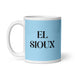 El Sioux The Sioux Funny Home Office Work Coffee Mug Mexican Spanish Pride Gift White Glossy Cup Sky Blue Card Mug Mexicada