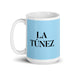 La Túnez The Tunis Resident Funny Home Office Work Coffee Mug Mexican Spanish Pride Gift White Glossy Cup Sky Blue Card Mug Mexicada