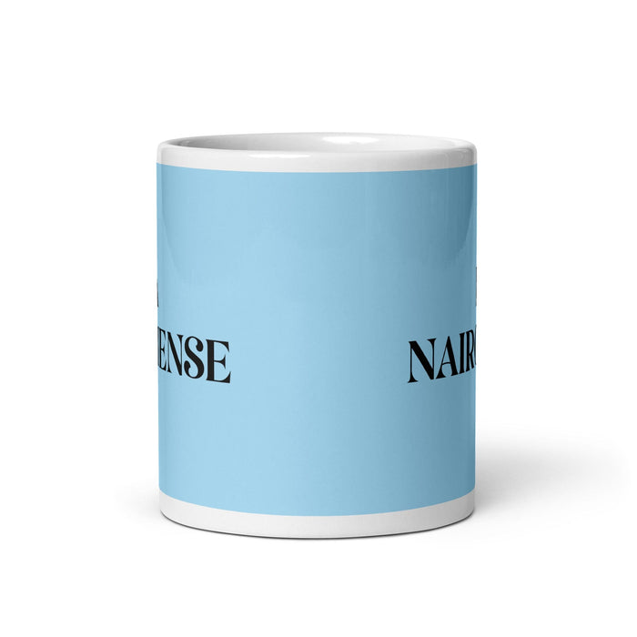 La Nairobiense The Nairobi Resident Funny Home Office Work Coffee Mug Mexican Spanish Pride Gift White Glossy Cup Sky Blue Card Mug Mexicada