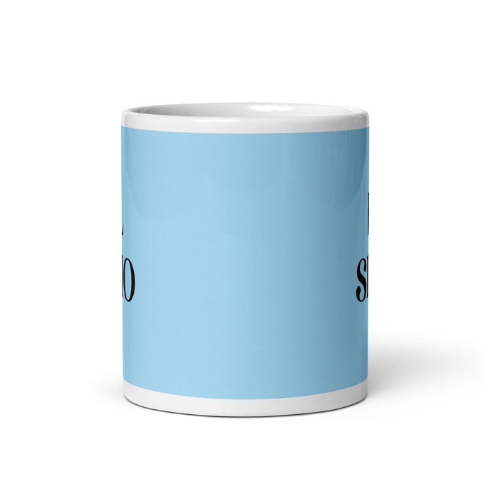 El Sirio The Syrian Funny Home Office Work Coffee Mug Mexican Spanish Pride Gift White Glossy Cup Sky Blue Card Mug Mexicada