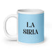 La Siria The Syrian Funny Home Office Work Coffee Mug Mexican Spanish Pride Gift White Glossy Cup Sky Blue Card Mug Mexicada