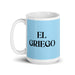 El Griego The Greek Funny Home Office Work Coffee Mug Mexican Spanish Pride Gift White Glossy Cup Sky Blue Card Mug Mexicada