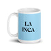 La Inca The Inca Funny Home Office Work Coffee Mug Mexican Spanish Pride Gift White Glossy Cup Sky Blue Card Mug Mexicada