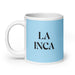 La Inca The Inca Funny Home Office Work Coffee Mug Mexican Spanish Pride Gift White Glossy Cup Sky Blue Card Mug Mexicada