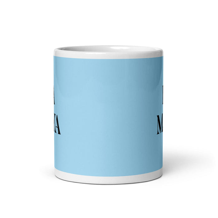 La Maya The Maya Funny Home Office Work Coffee Mug Mexican Spanish Pride Gift White Glossy Cup Sky Blue Card Mug Mexicada