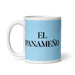 El Panameño The Panamanian Funny Home Office Work Coffee Mug Mexican Spanish Pride Gift White Glossy Cup Sky Blue Card Mug Mexicada