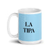 La Tipa The Gal / The Guy Funny Home Office Work Coffee Mug Mexican Spanish Pride Gift White Glossy Cup Sky Blue Card Mug Mexicada