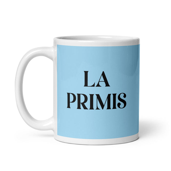 La Primis The Cousin Funny Home Office Work Coffee Mug Mexican Spanish Pride Gift White Glossy Cup Sky Blue Card Mug Mexicada