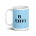 El Jefito The Little Boss Funny Home Office Work Coffee Mug Mexican Spanish Pride Gift White Glossy Cup Sky Blue Card Mug Mexicada