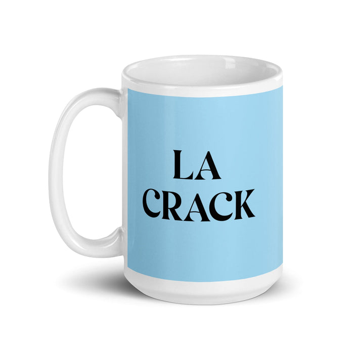 La Crack The Expert/Star Funny Home Office Work Coffee Mug Mexican Spanish Pride Gift White Glossy Cup Sky Blue Card Mug Mexicada