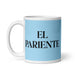 El Pariente The Relative Funny Home Office Work Coffee Mug Mexican Spanish Pride Gift White Glossy Cup Sky Blue Card Mug Mexicada