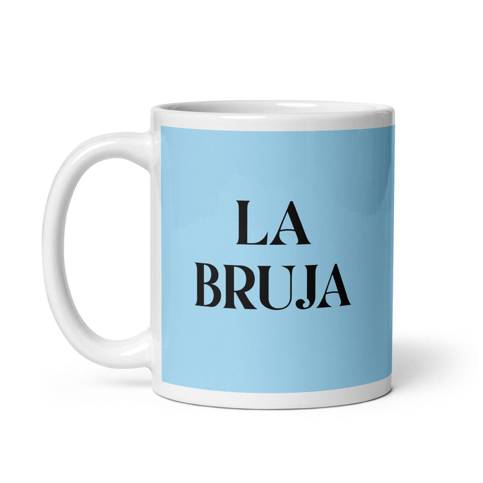 La Bruja The Witch / Wizard Funny Home Office Work Coffee Mug Mexican Spanish Pride Gift White Glossy Cup Sky Blue Card Mug Mexicada