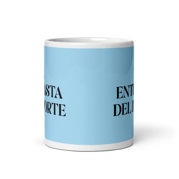 El Entusiasta Del Deporte The Sports Enthusiast Funny Home Office Work Coffee Mug Mexican Spanish Pride Gift White Glossy Cup Sky Blue Card Mug Mexicada