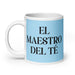 El Maestro Del Té The Tea Master Funny Home Office Work Coffee Mug Mexican Spanish Pride Gift White Glossy Cup Sky Blue Card Mug Mexicada